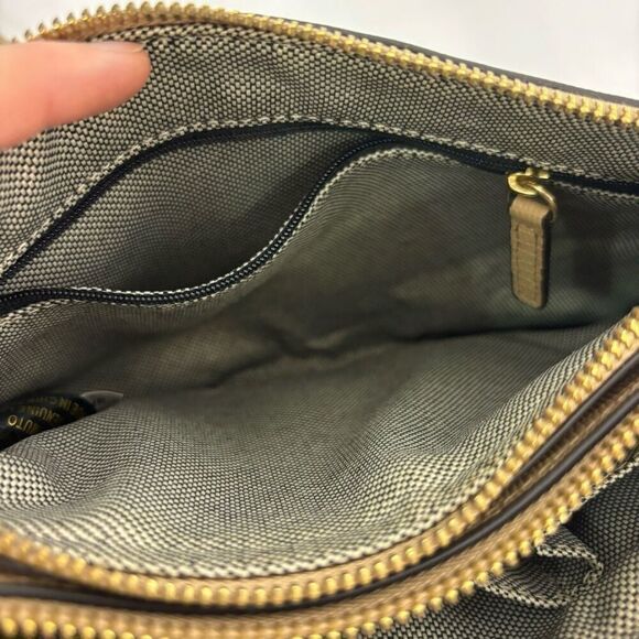 Vince Camuto Tan Leather Animal Print Crossbody Purse - Picture 8 of 11